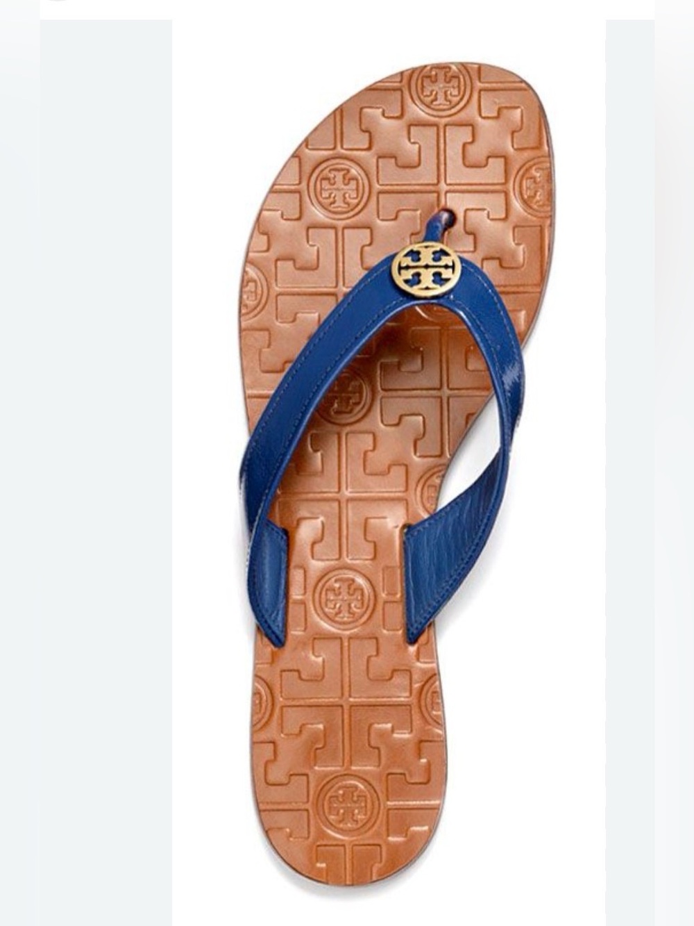 Tory Burch “thora” Cobalt Blue Sandals - size 8 (as is scuff)